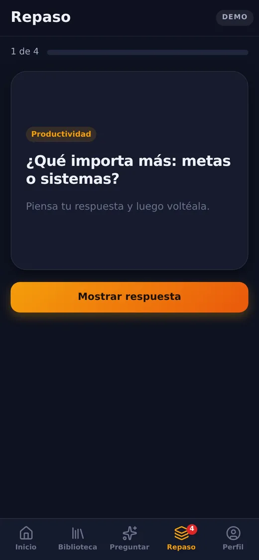 Otra pantalla de Sabiduría Infinita